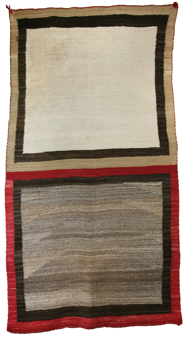 Navajo Double Saddle Blanket c. 1900 60 x 33 Navajo Double Saddle Blanket