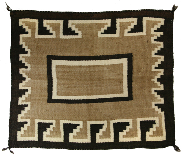 Navajo Single Saddle Blanket c. 1900 30 x 35 Navajo Single Saddle Blanket
